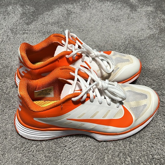 Men’s Nike Zoom Lunarlon Vapor Trainer Shoes Size 7 White/Orange - Picture 3 of 8